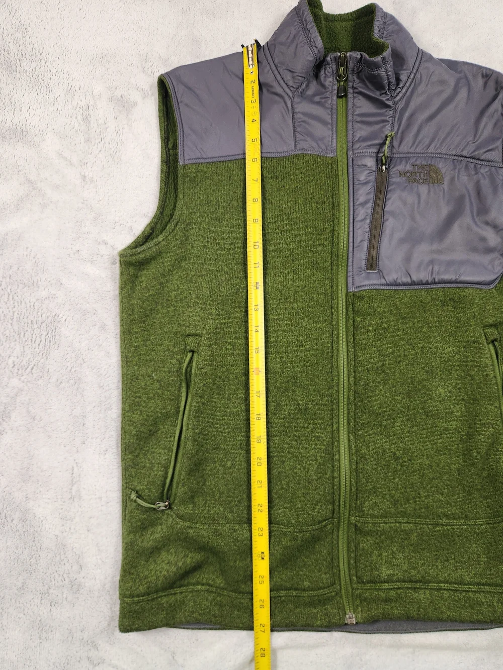The North Face Mens M Green Gordon Lyons Fleece Vest Full Zip NF00C736